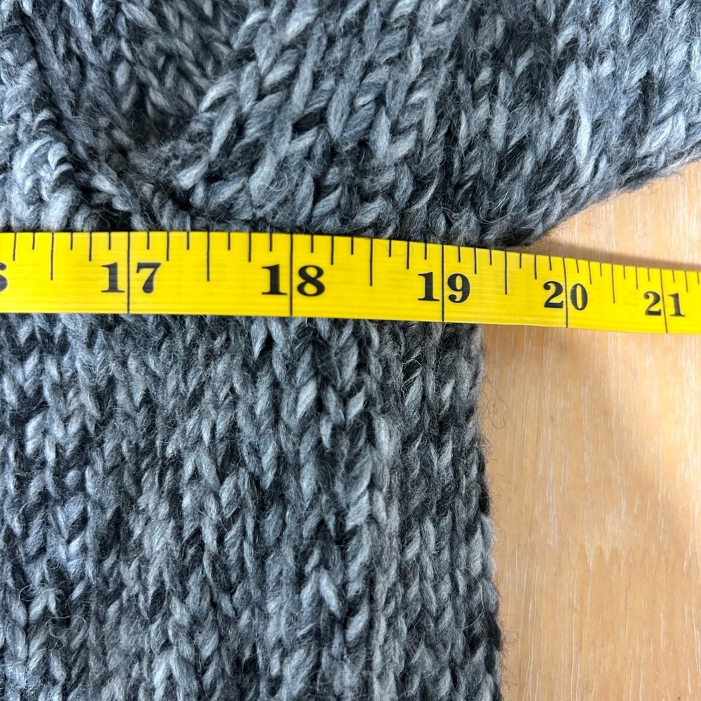 Talbots‎ Chunky Knit Cardigan Sweater Womens XL Gray Wool Blend Fisherman Winter - Picture 5 of 8